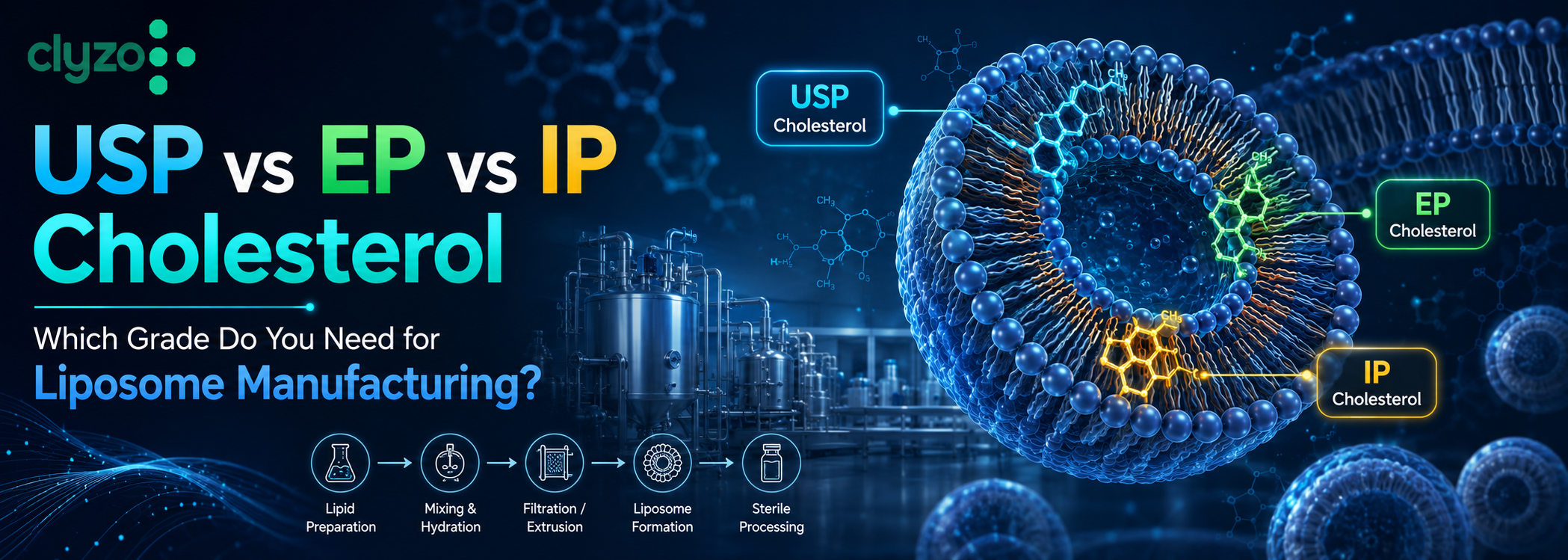 USP vs EP vs IP Cholesterol: Which Grade Do You Need for Liposome Manufacturing?